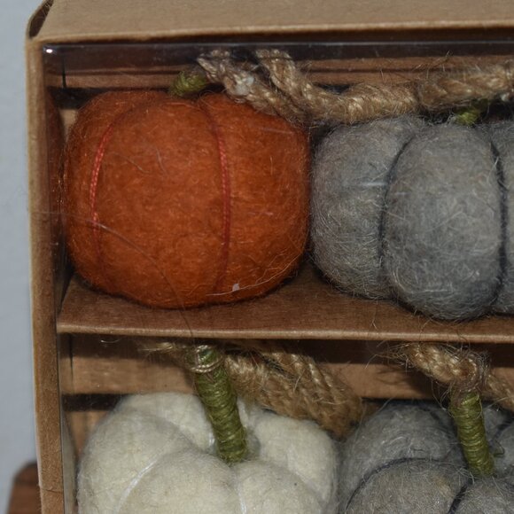 Rachel Ashwell The Farmhouse 6FT Felt Pumpkin Garland Fall Halloween Decor - Picture 3 of 10